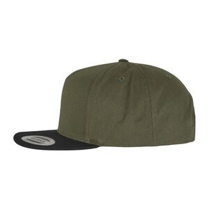Flexfit Unisex Adult Yupoong 5 Panel  Baseball Cap / Olive Green/Black
